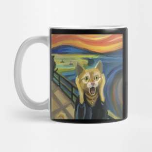 parody painting cat Mug